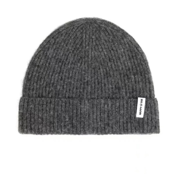 HAPPY YAK - Merino Wool / Yak Cashmere Beanie - Unisex - Gray - Picture 1 of 9